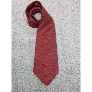Vintage Brooks Brothers Makers Tie Red Geometric Silk Long 64"x3.75" Made in USA